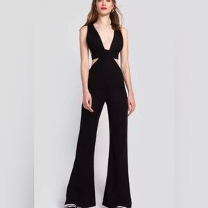 WILDFOX Salty Blonde Black Sexy flared bottom Jumpsuit Size M